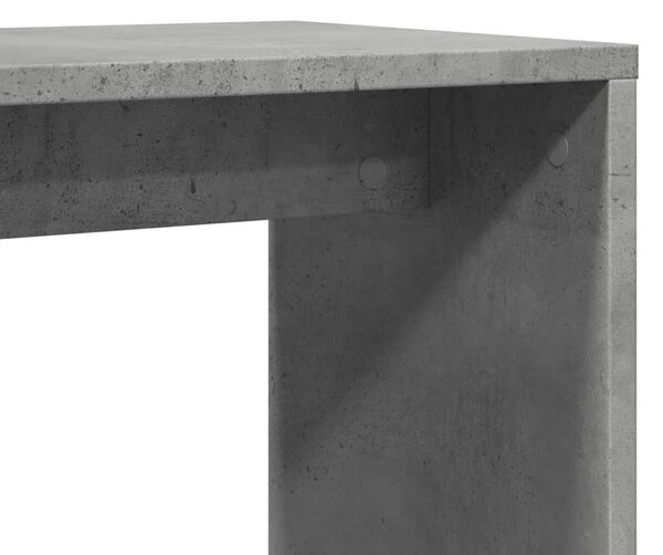 2 db betonszürke szerelt fa kisasztal 50x30x50 cm