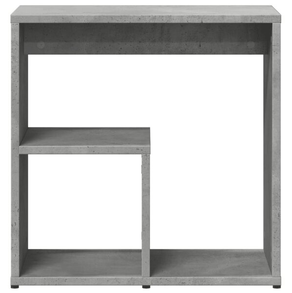 2 db betonszürke szerelt fa kisasztal 50x30x50 cm