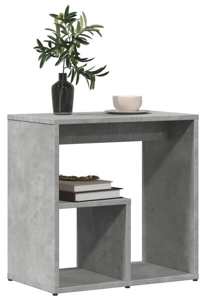 2 db betonszürke szerelt fa kisasztal 50x30x50 cm