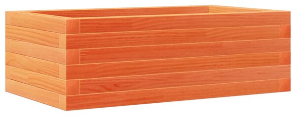 Viaszbarna tömör fenyőfa kerti virágtartó 70 x 40 x 23 cm