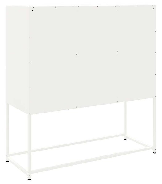 Fehér acél magasszekrény 100,5 x 39 x 107 cm