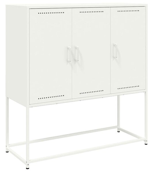 Fehér acél magasszekrény 100,5 x 39 x 107 cm
