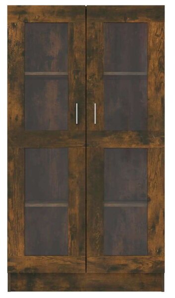 VidaXL füstös tölgy színű szerelt fa vitrinszekrény 82,5x30,5x150 cm