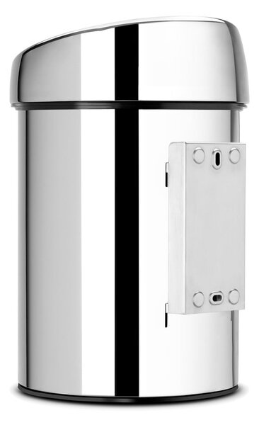 Fényes ezüstszínű acél érintésre nyíló szemetes 3 l Touch Bin – Brabantia
