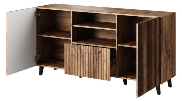 HAER 1 kombinált design komód - wotan tölgy / fekete