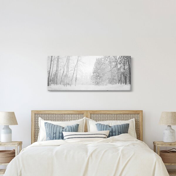 Kép - Fából készült móló télen (120x50 cm)