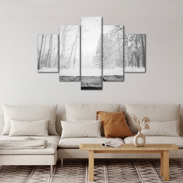 Kép - Fából készült móló télen (150x105 cm)