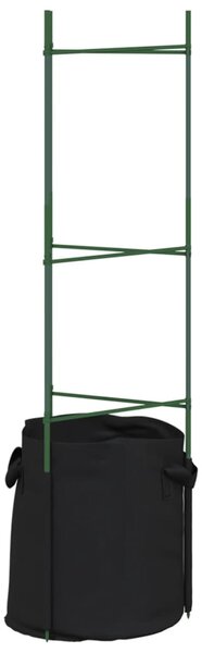 2 db acél és PP paradicsom ketrec növényzsákkal 116 cm