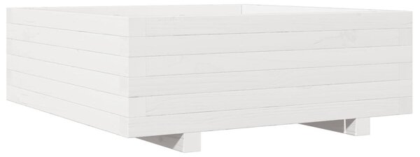 Fehér tömör fenyő virágláda 70x70x26,5 cm