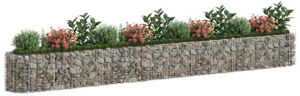 Horganyzott vas gabion magaságyás 470 x 50 x 50 cm