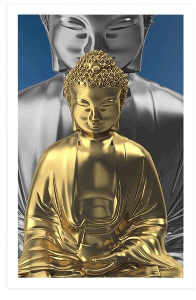 Poszter meditálló Buddha