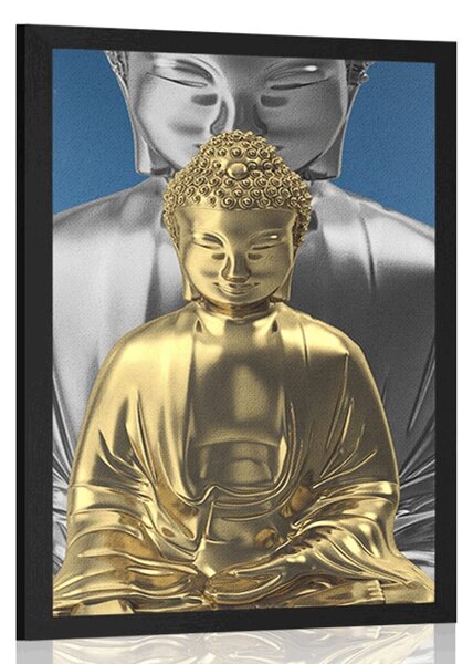 Poszter meditálló Buddha