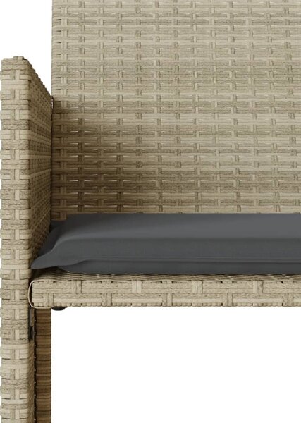 2 személyes szürke polyrattan kerti kanapé asztallal/székkel