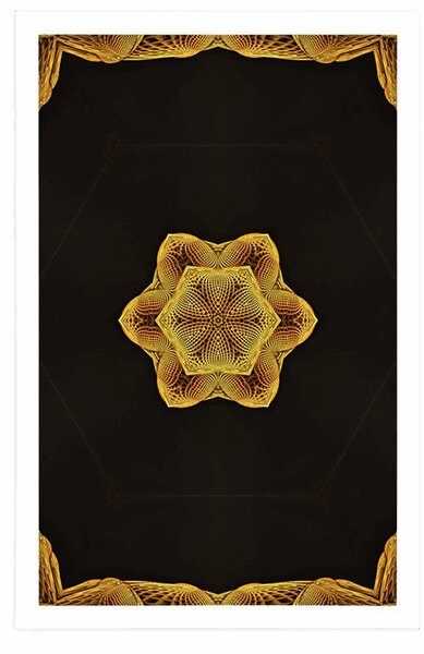 Poszter érdekes arany Mandala