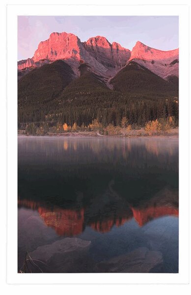 Poszter naplemente a Dolomitok felett