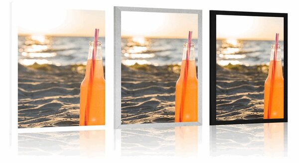 Poszter friss ital a strandon