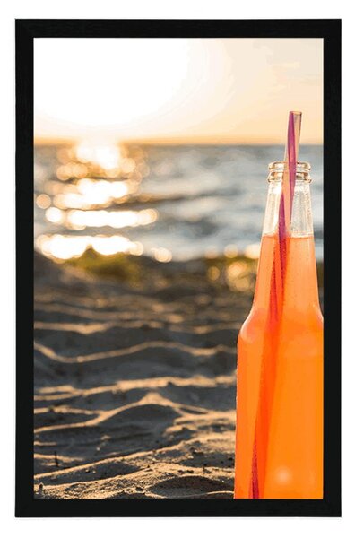 Poszter friss ital a strandon