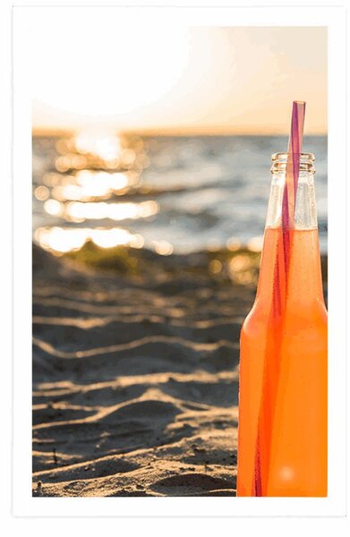 Poszter friss ital a strandon
