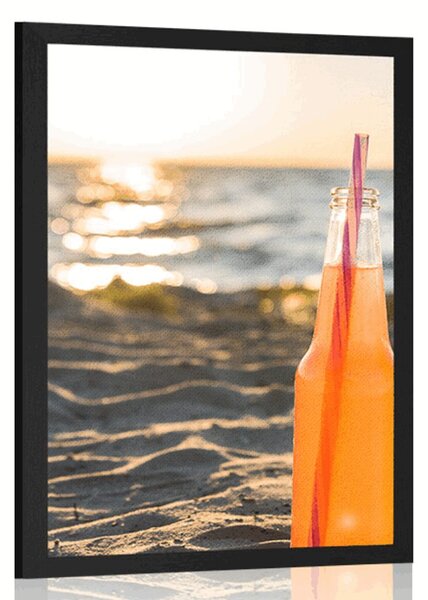 Poszter friss ital a strandon