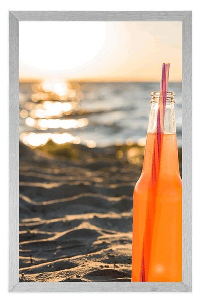 Poszter friss ital a strandon