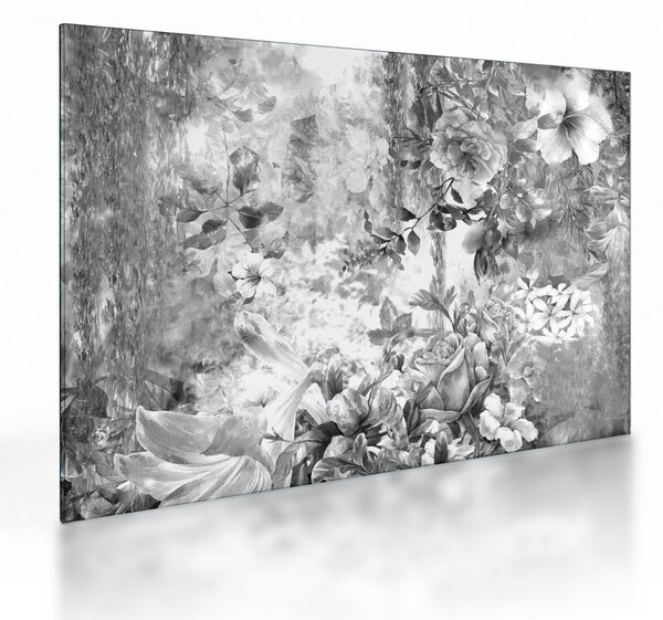 Üveg kép - Romantikus kert (70x50 cm)