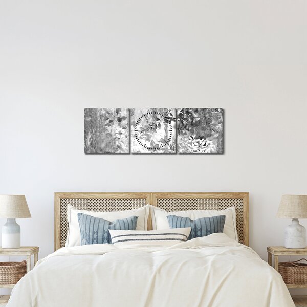 Kép - Romantikus kert (órával) (90x30 cm)