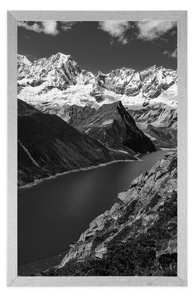 Poszter Patagonia Nemzeti Park Argentínában fekete-fehérben