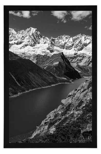 Poszter Patagonia Nemzeti Park Argentínában fekete-fehérben