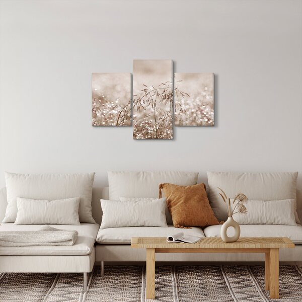 Kép - rét barna árnyalatokban (90x60 cm)