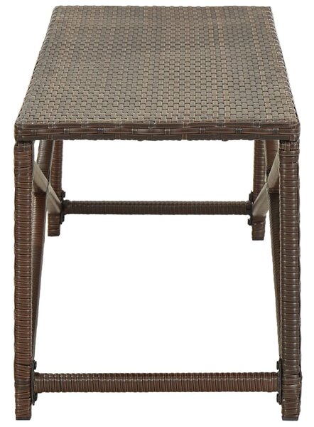 Barna polyrattan kerti pad 120 cm