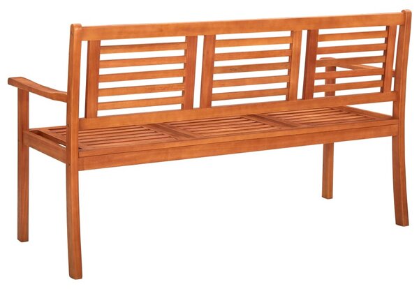 3 személyes tömör eukaliptuszfa kerti pad 150 cm