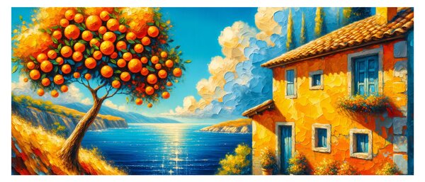 Kép - Ház narancsokkal II. (120x50 cm)