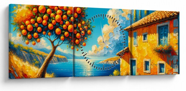 Kép - Ház narancsokkal II. (órával) (90x30 cm)