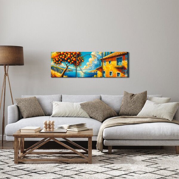 Kép - Ház narancsokkal II. (órával) (90x30 cm)