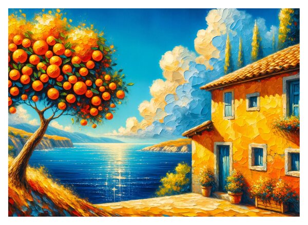 Kép - Ház narancsokkal II. (70x50 cm)