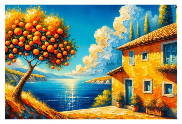 Kép - Ház narancsokkal II. (90x60 cm)