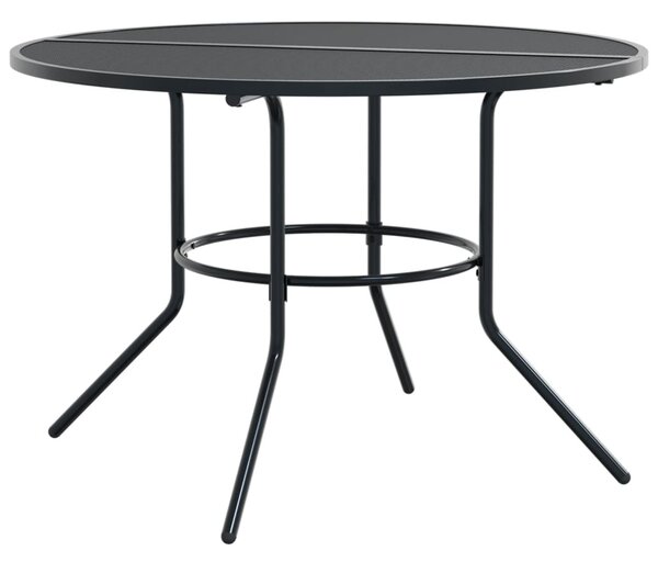Antracit porszórt acél kerek teraszasztal Ø110x72,5 cm