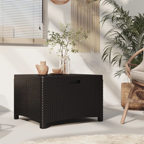 VidaXL grafitszürke PP rattan kerti tárolóláda 60 x 54 x 41 cm