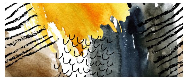 Kép - Absztrakt akvarell (120x50 cm)