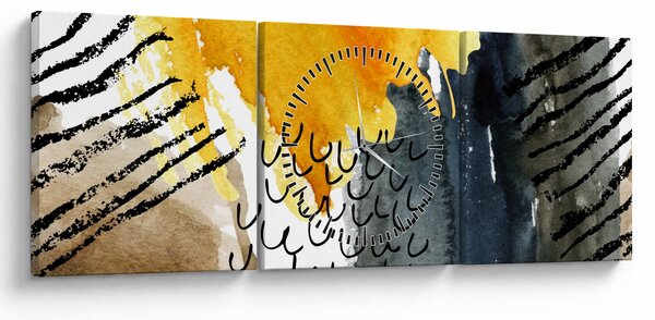 Kép - Absztrakt akvarell (órával) (90x30 cm)