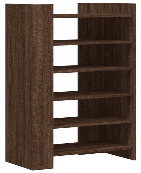 Barna tölgyszínű szerelt fa cipősszekrény 74,5 x 37,5 x 100 cm