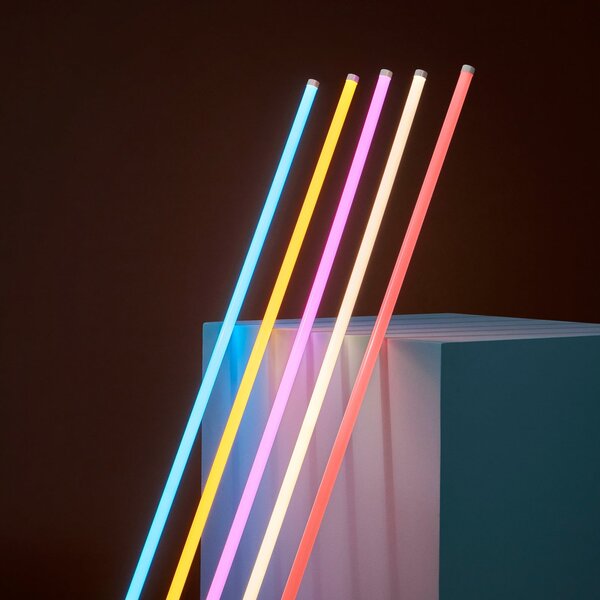 Asztali lámpa HAY, Neon Tube, Piros, Nappali, Műanyag, Modern