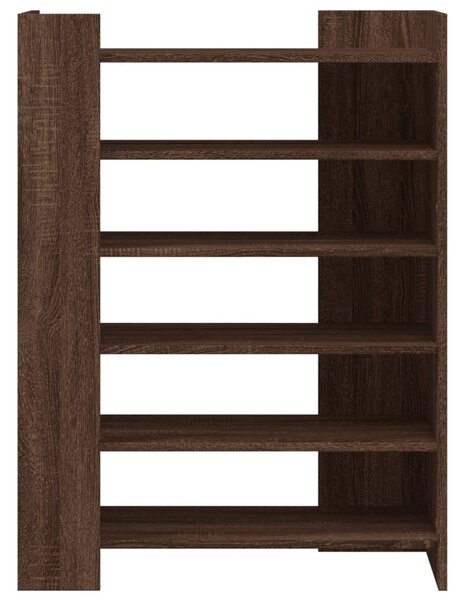 Barna tölgyszínű szerelt fa cipősszekrény 74,5 x 37,5 x 100 cm