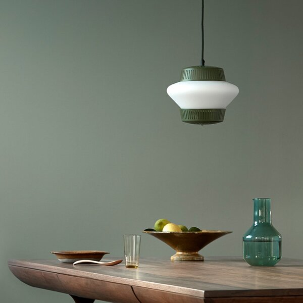 Függőlámpa Warm Nordic, Opal Arch, dimmable, Zöld, Étkező, Fém, Dizájn