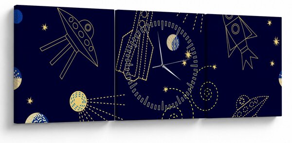 Kép - Univerzum (órával) (90x30 cm)