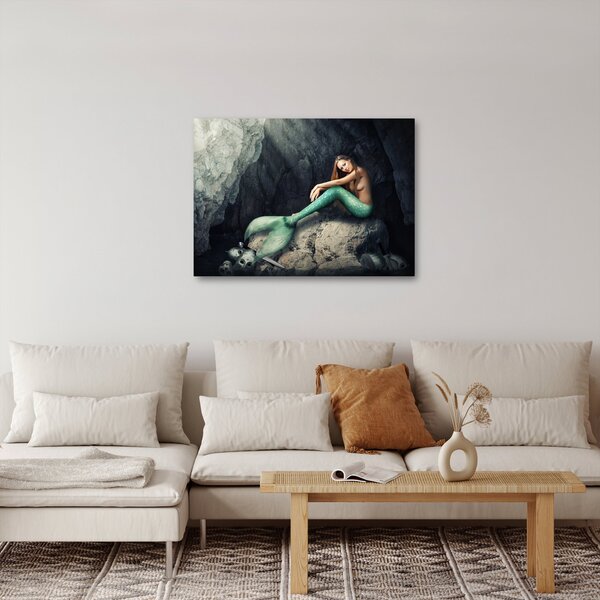Kép - Hableány a sziklán (70x50 cm)