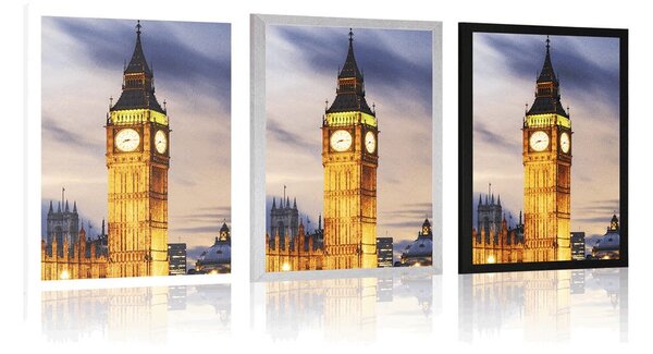 Big Ben éjszakai poszter Londonban