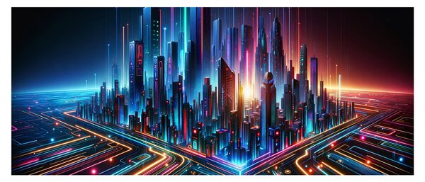 Kép - A jövő városa (120x50 cm)