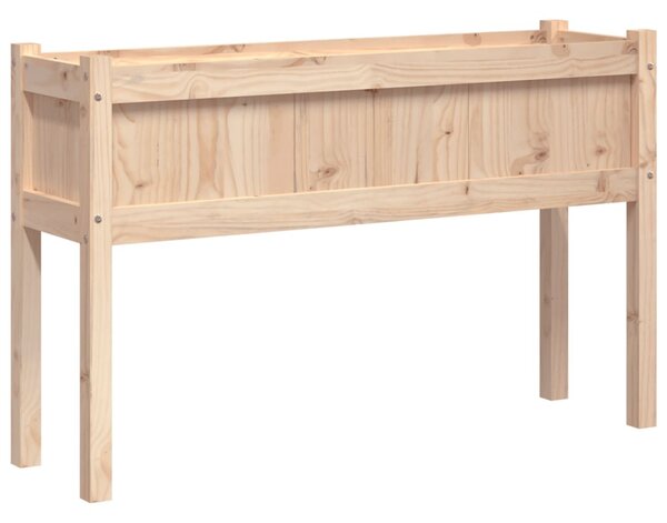 Tömör fenyőfa kerti virágláda lábakkal 110 x 31 x 70 cm
