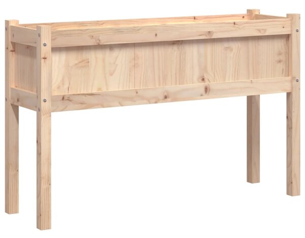 Tömör fenyőfa kerti virágláda lábakkal 110 x 31 x 70 cm